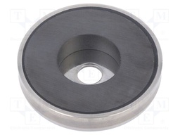 Magnet: permanent; hard ferrite; H: 10mm; 145N; Ø: 50mm