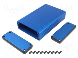 Enclosure: with panel; 1455; X: 78mm; Y: 120mm; Z: 27mm; aluminium