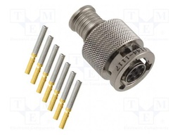 Connector: circular; plug; 5A; PIN: 7; straight; for cable; crimped