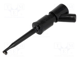 Clip-on probe; hook type; 6A; 60VDC; black; Grip capac: max.2mm