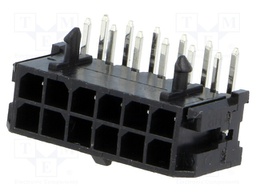 Socket; wire-board; male; 3mm; PIN: 12; THT; on PCBs,PCB snap; 5A