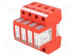 Surge arrestor; Type 2; 20kA; for DIN rail mounting; -40÷80°C