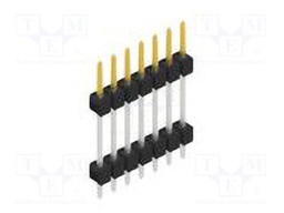 Connector: pin strips; pin header; male; PIN: 7; 2.54mm; THT; 1x7