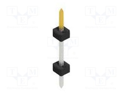 Connector: pin strips; pin header; male; PIN: 1; 2mm; THT; 1x1; 100V