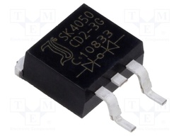 Diode: Schottky rectifying; SMD; 50V; 2x20A; D2PAK; Package: tube