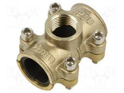 Splice terminal: fixing clamp; with side outlet; brass; BRASS