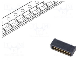 Mezzanine Connector, Ground Plane, Header, 0.5 mm, 2 Rows, 60 Contacts, Surface Mount