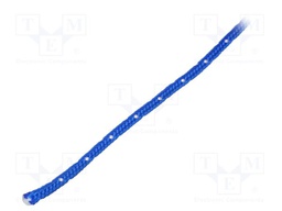 Rope; polypropylene; Ørope: 4mm; L: 25m; with a core; blue