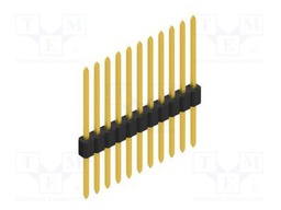 Connector: pin strips; pin header; male; PIN: 11; 1.27mm; THT; 1x11