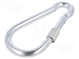 Snap hook; steel; for rope; 160mm; zinc; Size: 13mm