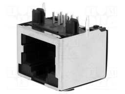 Socket; RJ45; Cat: 5; shielded; Layout: 8p8c; THT; angled 90°