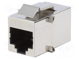 Coupler; Cat: 6a; shielded; Layout: 8p8c; RJ45 socket,both sides