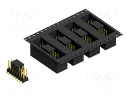 Connector: pin strips; pin header; male; PIN: 16; 2.54mm; SMT; 2x8