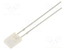 LED; yellow; rectangular; 2x5x7mm; 150÷220mcd; 100°; Front: flat
