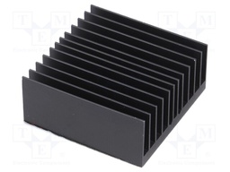 Heatsink: extruded; grilled; black; L: 45mm; W: 45mm; H: 19.5mm