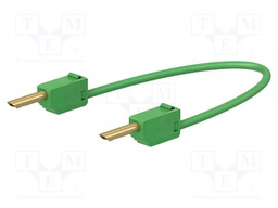 Test lead; 60VDC; 30VAC; 10A; non-insulated; Len: 0.6m; green