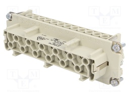 Connector: rectangular; female; EPIC H-BE; PIN: 24; 24+PE; 16A; 500V