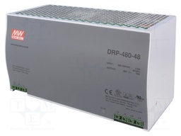 Power supply: switched-mode; 480W; 48VDC; 48÷53VDC; 10A; 2.4kg