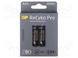 Re-battery: Ni-MH; AA; 1.2V; 2050mAh; ReCYKO PRO; blister; 2pcs.