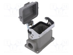 Enclosure: for HDC connectors; size D6B; with latch; with cover
