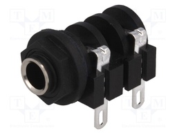 Socket; Jack 6,35mm; female; mono; with on/off switch; angled 90°