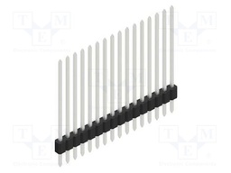 Connector: pin strips; pin header; male; PIN: 16; 1.27mm; THT; 1x16