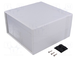 Enclosure: with panel; 1598; X: 160mm; Y: 160mm; Z: 86mm; ABS; grey