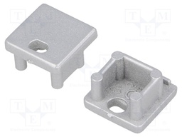 Cap for LED profiles; silver; ABS; Application: SMART10