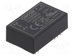 Converter: DC/DC; 5/6W; Uin: 18÷36V; Uout: 12VDC; Uout2: -12VDC; THT