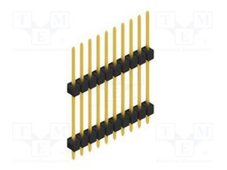 Connector: pin strips; pin header; male; PIN: 10; 2.54mm; THT; 1x10
