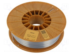 Filament: PLA SILK; 1.75mm; silver; 195÷225°C; 800g