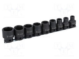 Wrenches set; 6-angles,socket spanner,impact; Mounting: 1/2"