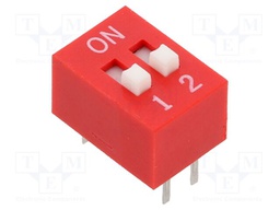 Switch: DIP-SWITCH; Poles number: 2; OFF-ON; 0.025A/24VDC; Pos: 2/2
