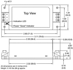 DC/DC Converter, ITE, 1 Output, 10 W, 48 V, 208 mA