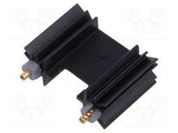 Heatsink: extruded; H; TO220; black; L: 25.4mm; W: 34.9mm; H: 12.7mm