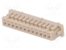 Plug; wire-board; female; DF13; 1.25mm; PIN: 12; w/o contacts