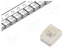 LED; SMD; 3528,PLCC2; blue; 400÷700mlm; 90÷180mcd; 3.4x3x2.1mm