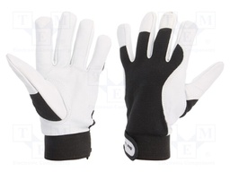 Protective gloves; Size: 11; black; natural leather