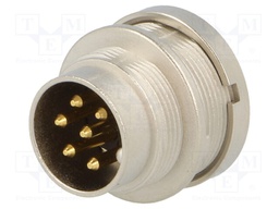 Connector: M16; male; for panel mounting,rear side nut,screwed
