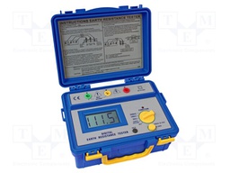 Meter: grounding resistance; LCD 3,5 digit (2000); 20/200/2000Ω