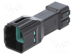 Plug; wire-wire; male; DF63W; 3.96mm; PIN: 4; w/o contacts; straight