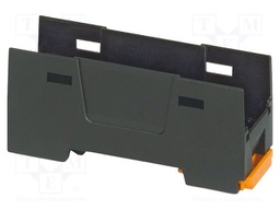 Enclosure base; black; UL94V-0; EH 22,5 F; for DIN rail mounting