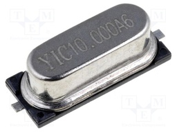 Resonator: quartz; 10MHz; ±30ppm; 20pF; SMD; HC49SM