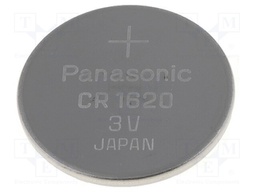 Battery: lithium; 3V; CR1620,coin; Ø16x2mm; 70mAh