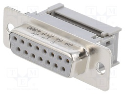 D-Sub; PIN: 15; plug; female; IDC; for ribbon cable; gold-plated