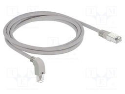 Patch cord; S/FTP; Cat: 6a; RJ45 plug,RJ45 down angled plug; Cu
