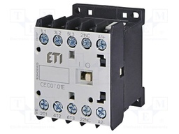 Contactor: 3-pole; NO x3; Auxiliary contacts: NC; 400VAC; 18A; CEC