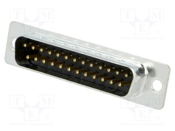 D-Sub; PIN: 25; socket; male; stamped and formed contacts; THT