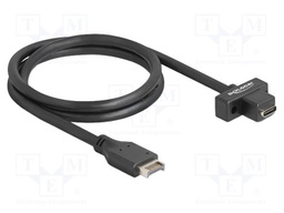 Cable; USB C socket,USB Type-E Key A plug; 0.7m; black; screw