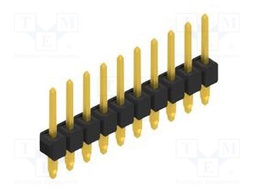Connector: pin strips; pin header; male; PIN: 10; 2.54mm; THT; 1x10